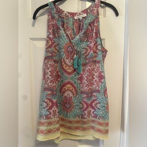 Colorful Sleeveless Boho Top by Rose + Olive